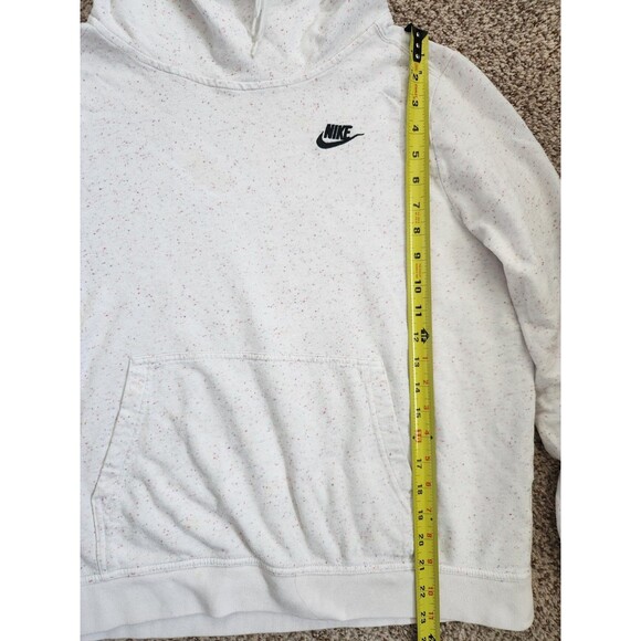 NIKE Funnel Neck Cowl Hoodie Women's Size XL Speckled Pink White - Picture 6 of 6